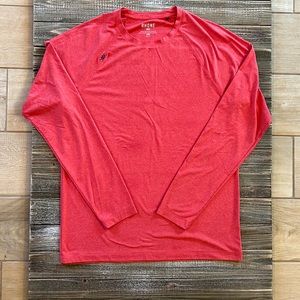 Rhône, Mens Reign Long Sleeve, Coral, M